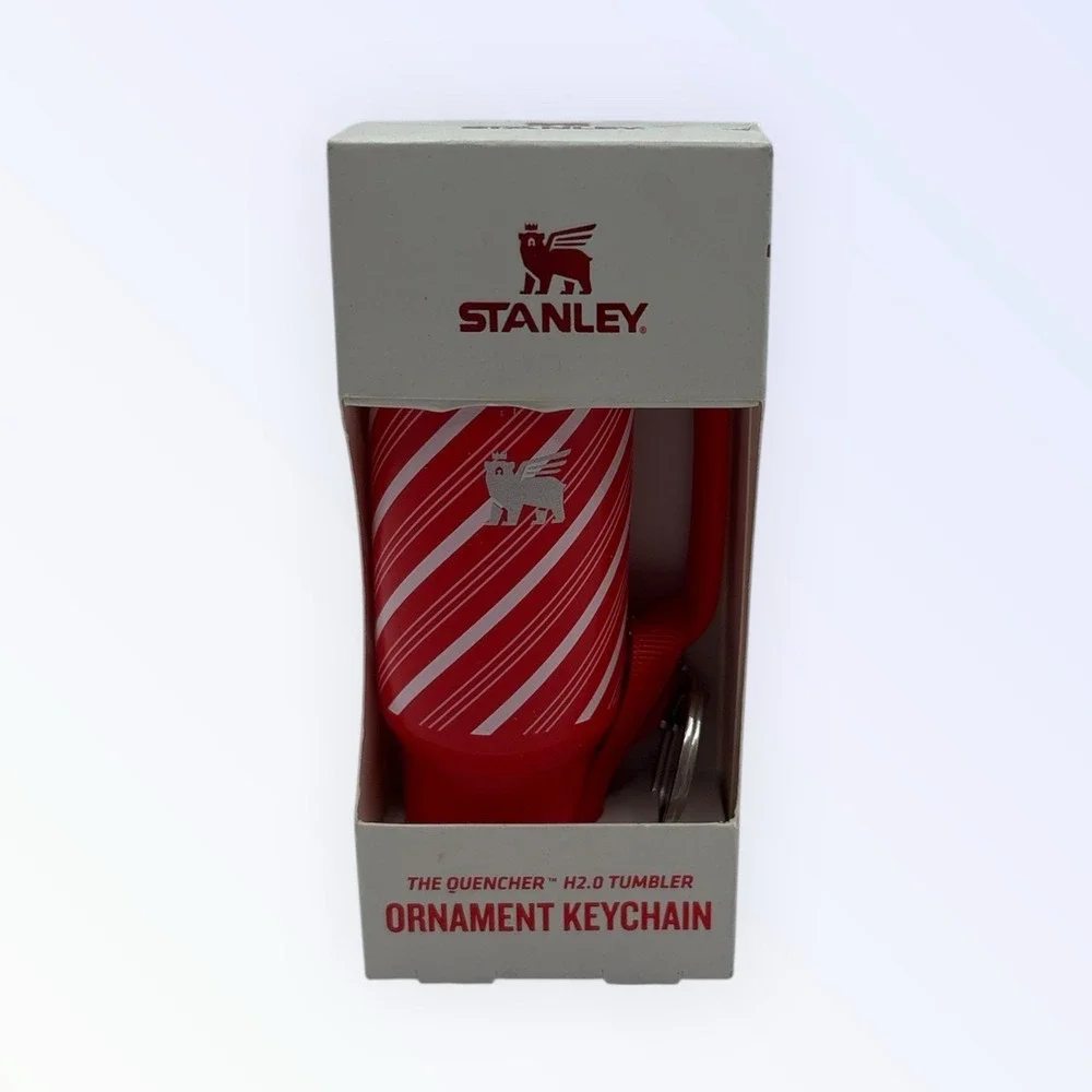 Stanley Ornament Keychain Candy Cane Twist‎ Limited Holiday Collection